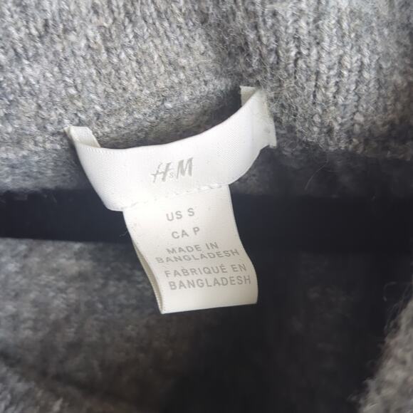 Minimalist Boxy Cowl Neck Sweater Wool Blend Women's Oversized Small - Picture 4 of 9